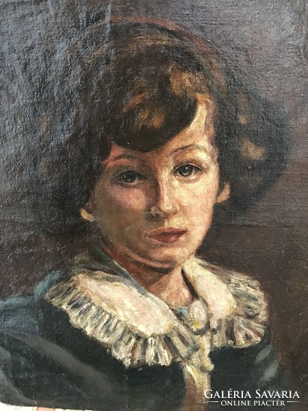 Early century - female portrait oil on canvas