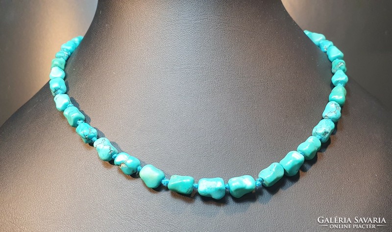 Wonderful antique turquoise necklace 43 cm
