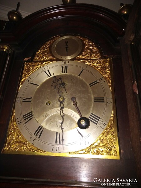 Antique 1780-1794 English rose root richard g. Standing clock 230cm