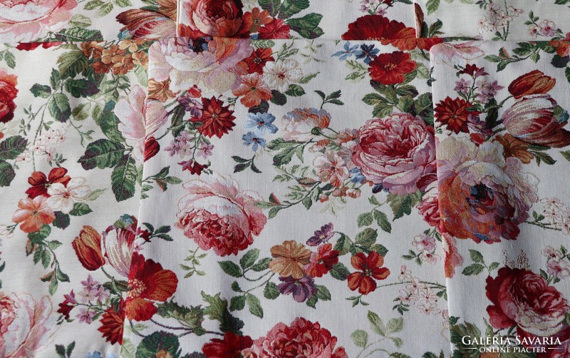 Floral machine tapestry pillowcase