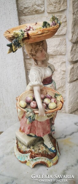 Csodálatos Hatalmas Olasz páros Majolika Fayance színes valóban különleges dekoratív , gyüjtemény