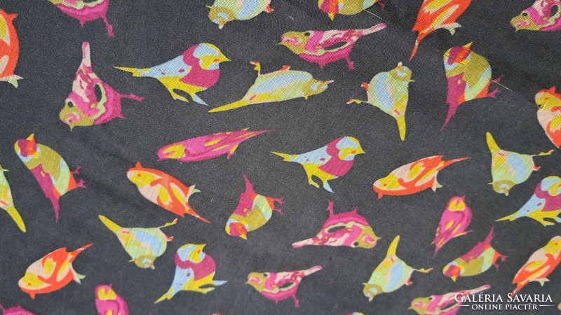 Women's colorful bird scarf, stole (l3657)