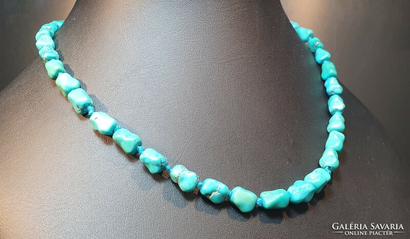 Wonderful antique turquoise necklace 43 cm