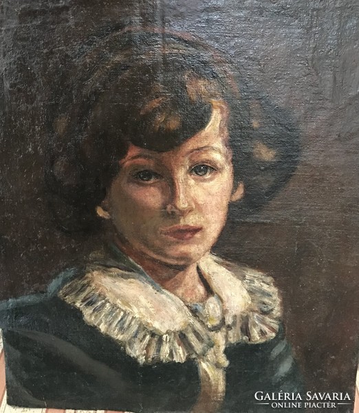 Század eleji-  Női portré   Olaj , vászon