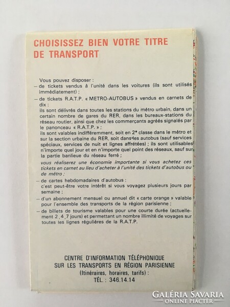 Paris bus line map 1979., Retro, vintage map