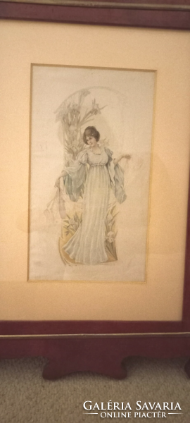 A pair of art nouveau pictures, museum quality