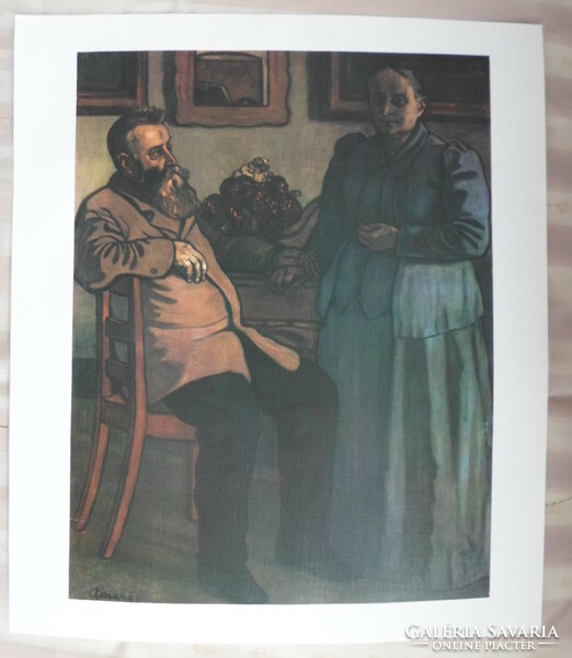 Rippl-Rónai József-nyomat: Szüleim negyvenévi házasság után (1897)