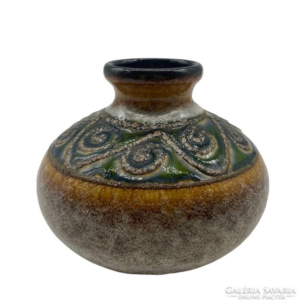 Strehla natural oval vase - west germany