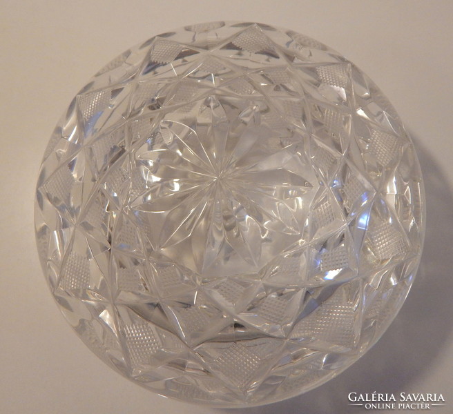 Beautiful, delicately carved lead crystal bonbonier