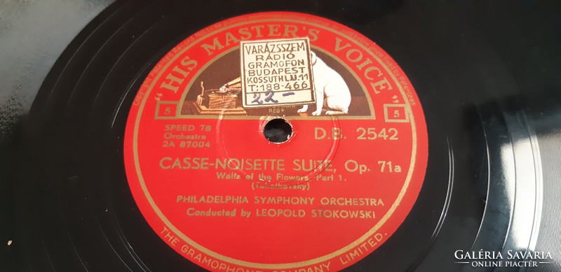 Leopold Stokowski conducts 3 gramophone records in shellac at 78 rpm
