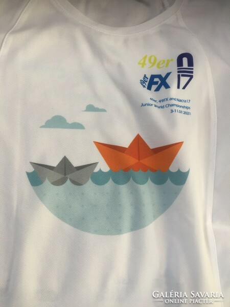 Women's sailing sports T-shirt, brand jhk, with the emblem of the 2021 Junior World Championship