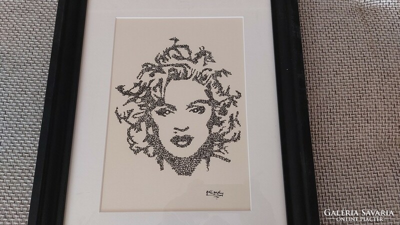 (K) Fahad Aliyu tus kép 37x48 cm kerettel. Madonna