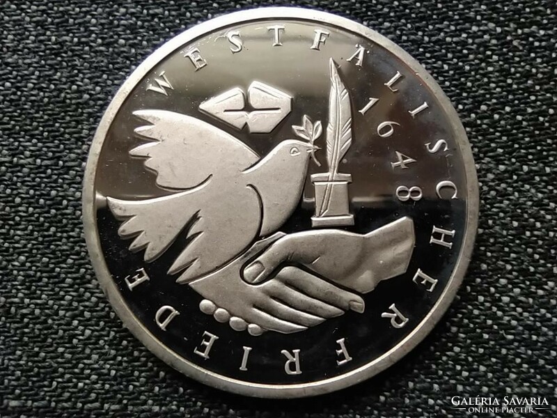 Németország Vesztfáliai béke .925 ezüst 10 Márka 1998 D PP (id23100)