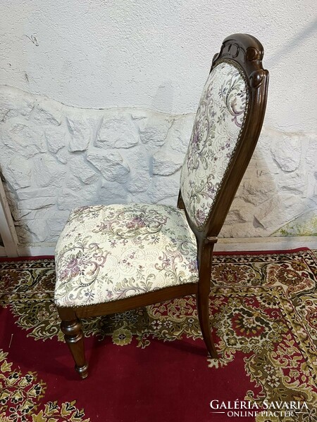 Antique restored chippendale style upholstered chair