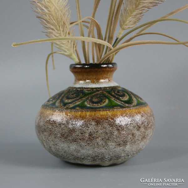 Strehla natural oval vase - west germany