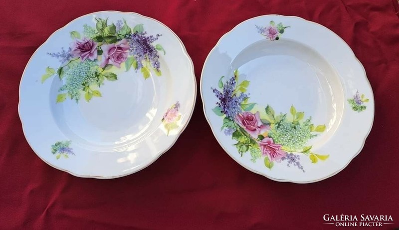 Beautiful lilac rose floral fabulous deep plates plate antique nostalgia