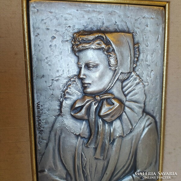 Silver relief and embossed plaque - wulmann