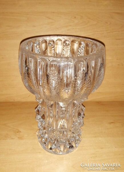 Nehéz vastag üveg váza közel 3 kg 22 cm magas (sz)