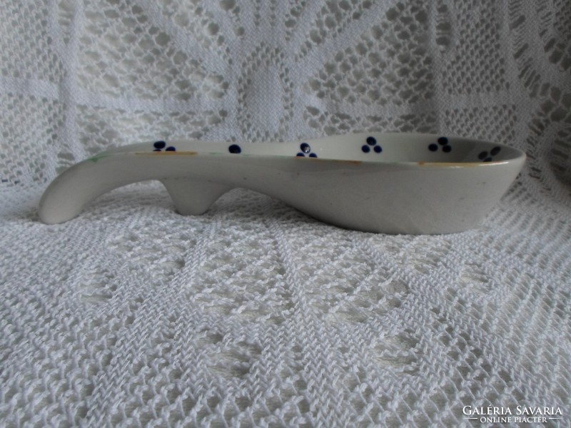 Hand-painted large porcelain cutlery holder, 28 x 11 cm