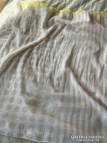Nagyméretű pasztell csíkos pamut sál, kendő 100*92cm
