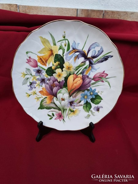 Beautiful Edwardian English decorative plate fabulous large serving floral irish daffodil etc...
