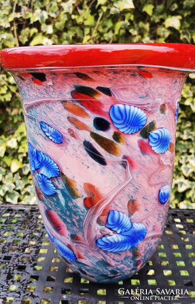 Meseszép muránói üveg váza