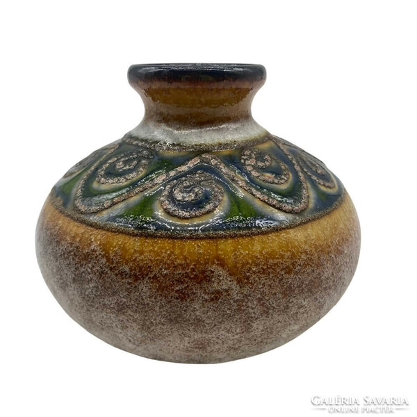 Strehla natural oval vase - west germany