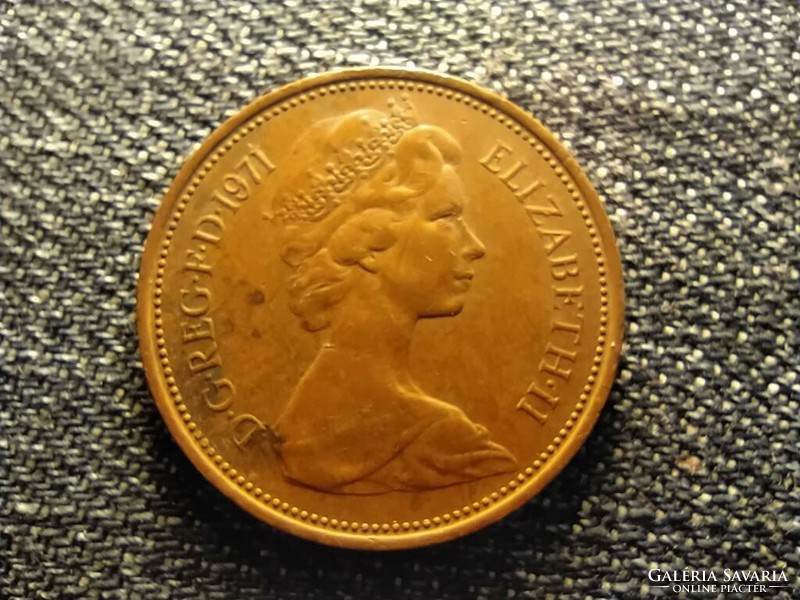Anglia II. Erzsébet (1952-) 2 Új Penny 1971 (id21174)