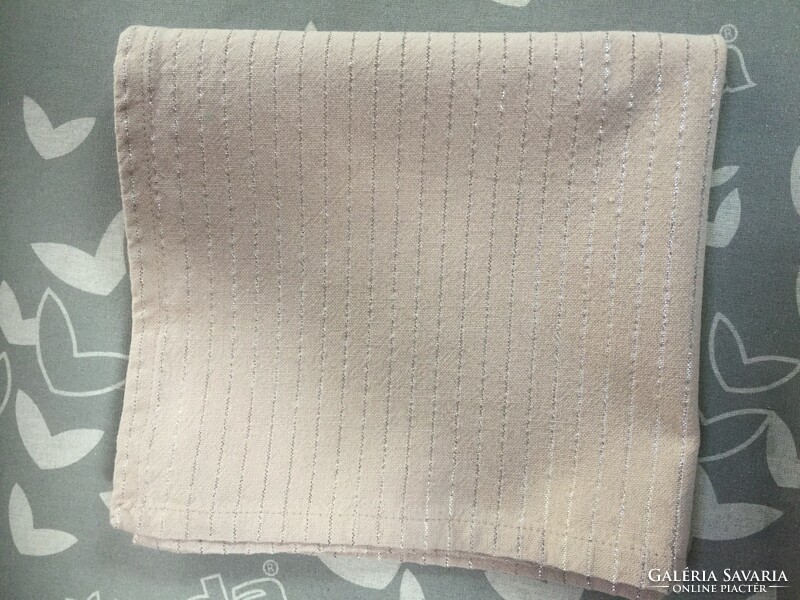 Placemat woven with silver thread, table cloth made of cotton canvas