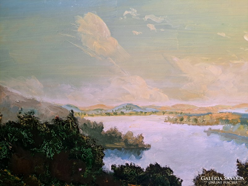 Ferenc Dallos serene skyline - large-scale modern oil painting landscape