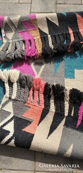 Tom tailor funky kelim colorful handwoven rug in new, beautiful condition. Negotiable!