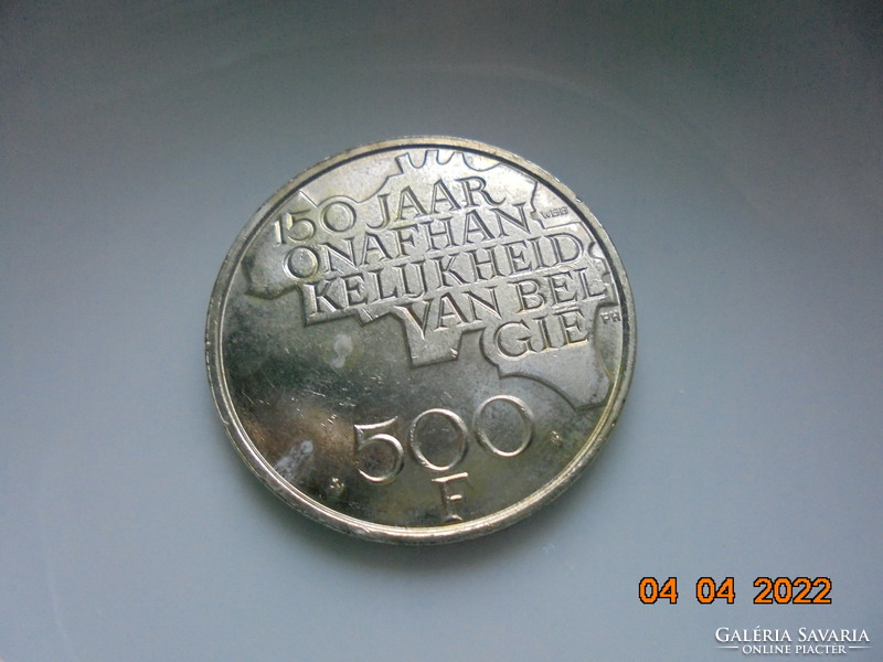Belgium silver-plated 500 franc bauduin l.1980 For the 150th anniversary of independence