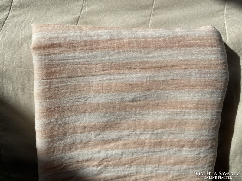 Nagyméretű pasztell csíkos pamut sál, kendő 100*92cm