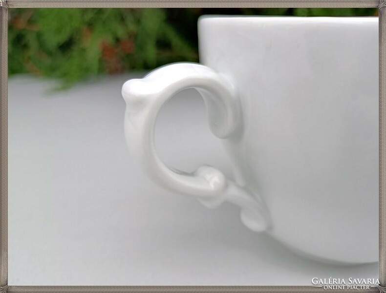 German Hutschenreuther large thick-walled snow-white porcelain tea cup