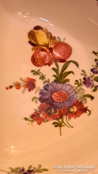 Antik porcelán kínálótál, Victoria asztalközép (M3612)
