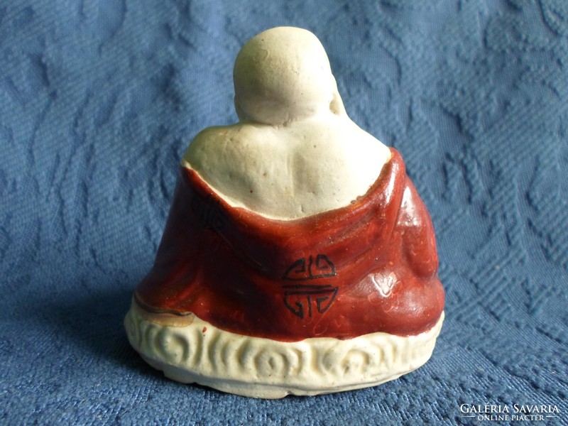Hand-painted small good-tempered ceramic buddha, flawless
