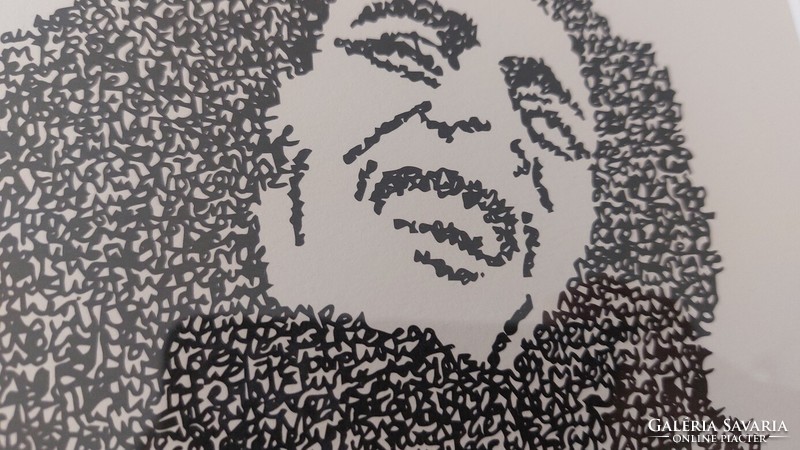 (K) Fahad Aliyu tus kép 37x48 cm kerettel Bob Marley