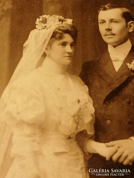 Vintage esküvői fotó,  Vajda Sándor Szabadka, 1910-es évek        82.