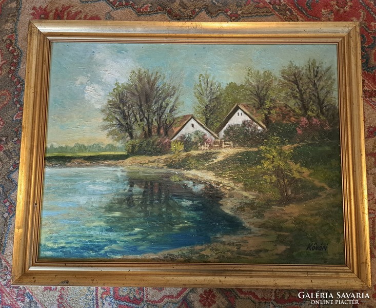 Kővári's wonderful oil painting with a 90x70 cm frame