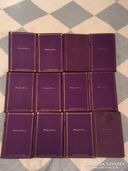 12 volumes by Kálmán Mikszáth!! Printed by the Franklin company!! Gilded publisher's full cloth binding!!