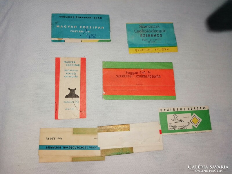 Old chocolate paper collection from the sixties and seventies, very rare 110.