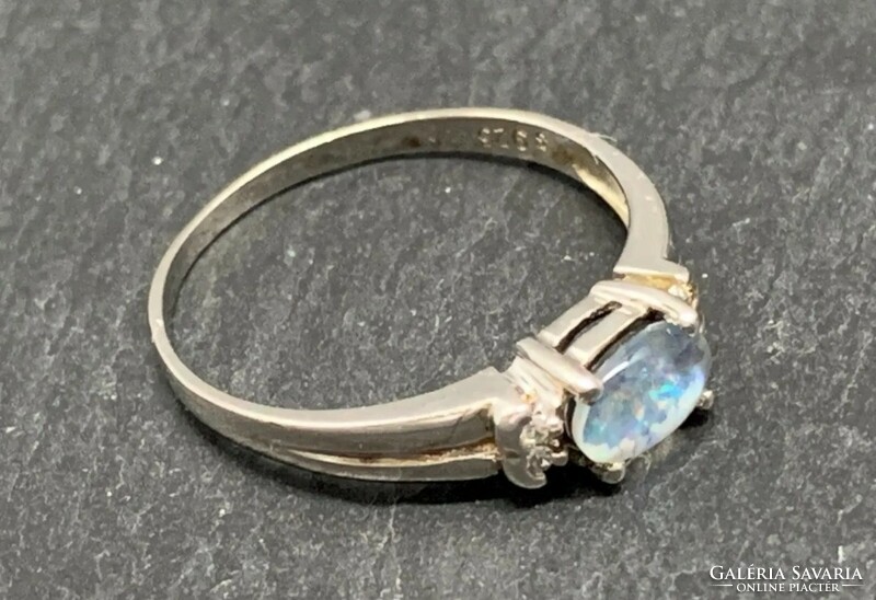 Opal gem/sterling silver ring, 925 - new 52 picimères