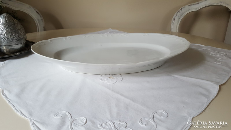 Huge art nouveau embossed serving tray, roasting dish 52 cm.