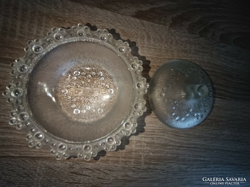 Glass sugar bowl. (Old)