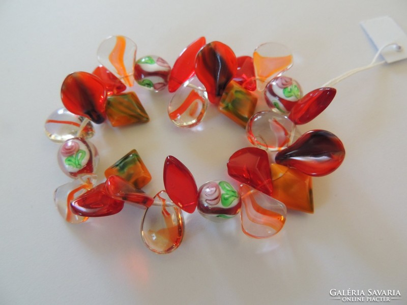 Colored glass bracelet