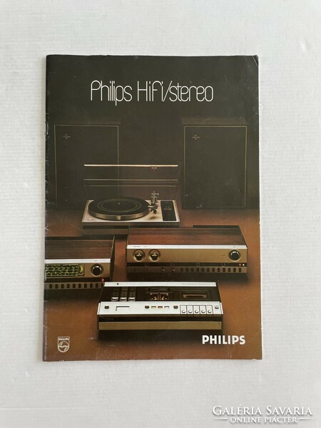 Retro, vintage Philips HIFI/stereo katalógus, cca. 1970