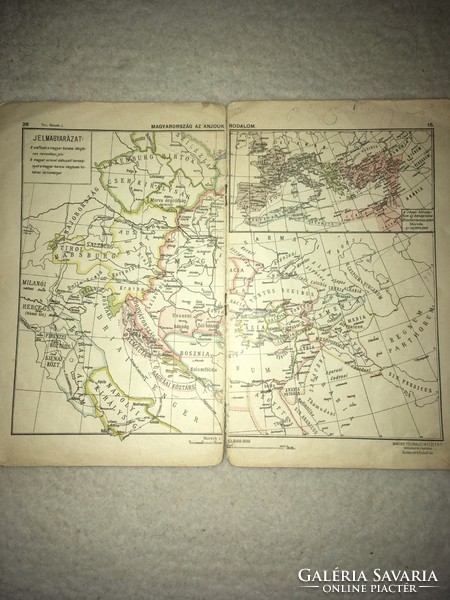 Map fragment, up to 15-25. Cutting and pressure of the Hungarian Geographical Institute. Europe is the foundation of the Hungarian state