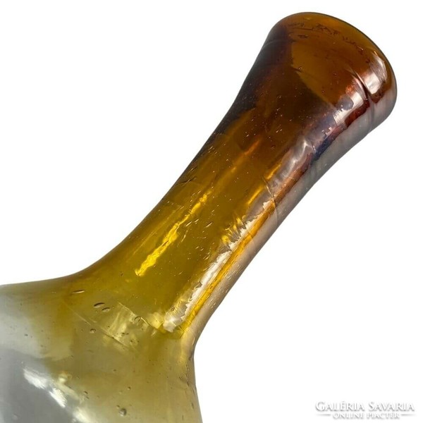 19. századi fújt üveg. Váza/kiöntő/pálinkás