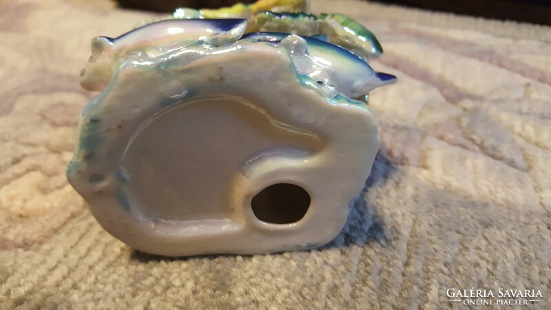 Old eosin-glazed candle holder