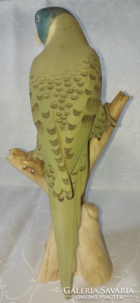 Nagyméretű Royal Dux papagáj